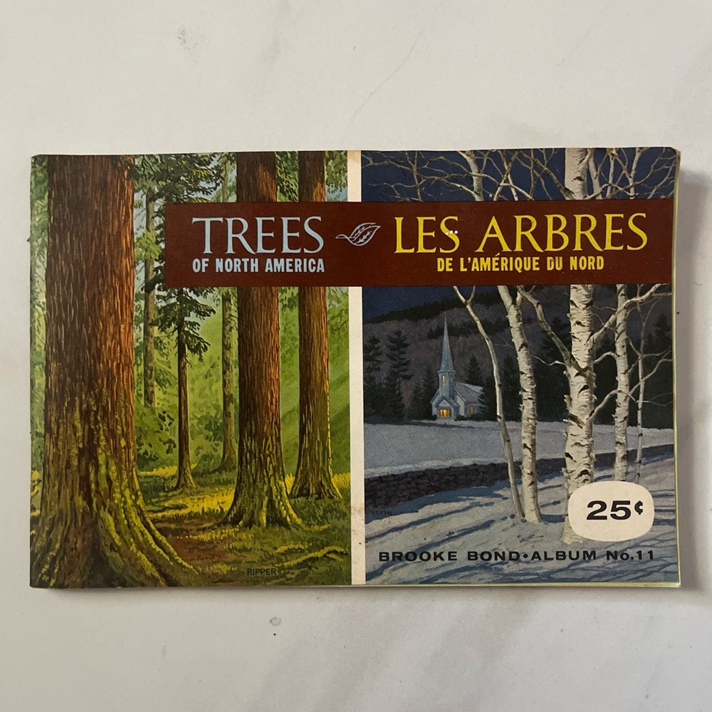 1968 Red Rose Tea Trees of North America Brooke Bond Album w/ 8 cards